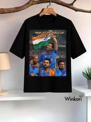 Sachin Tendulkar Cricket Black oversized T-shirt