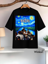 Black oversized Swadesh Shah Rukh Khan graphic Bollywood T-shirt