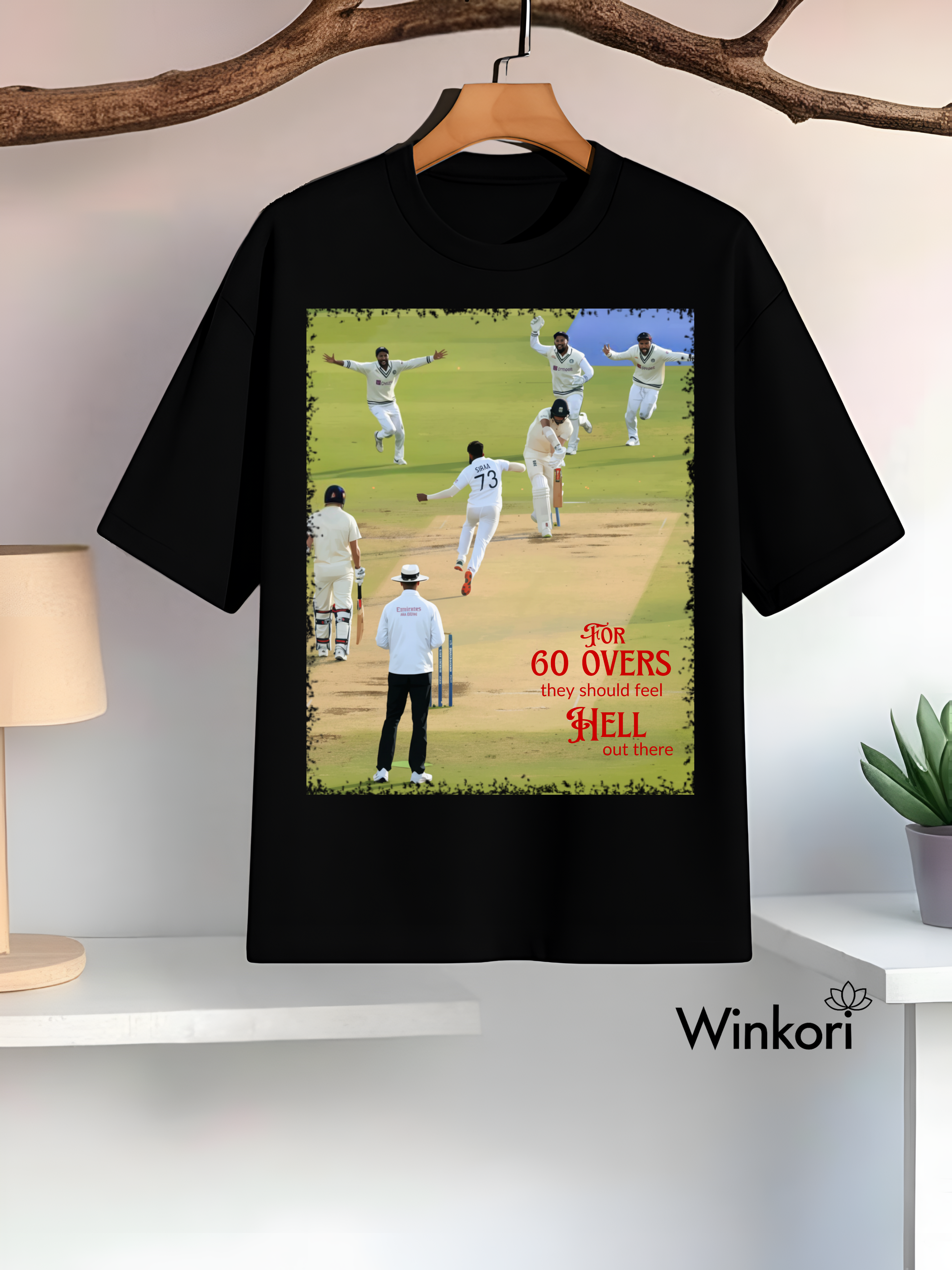 Virat Kohli Test Cricket T-Shirt Black