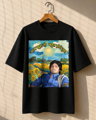 Amitabh Bachchan Bollywood Black oversized graphic T-shirt
