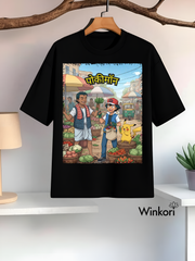 Ash Ketchum Pokemon Anime T-Shirt Black