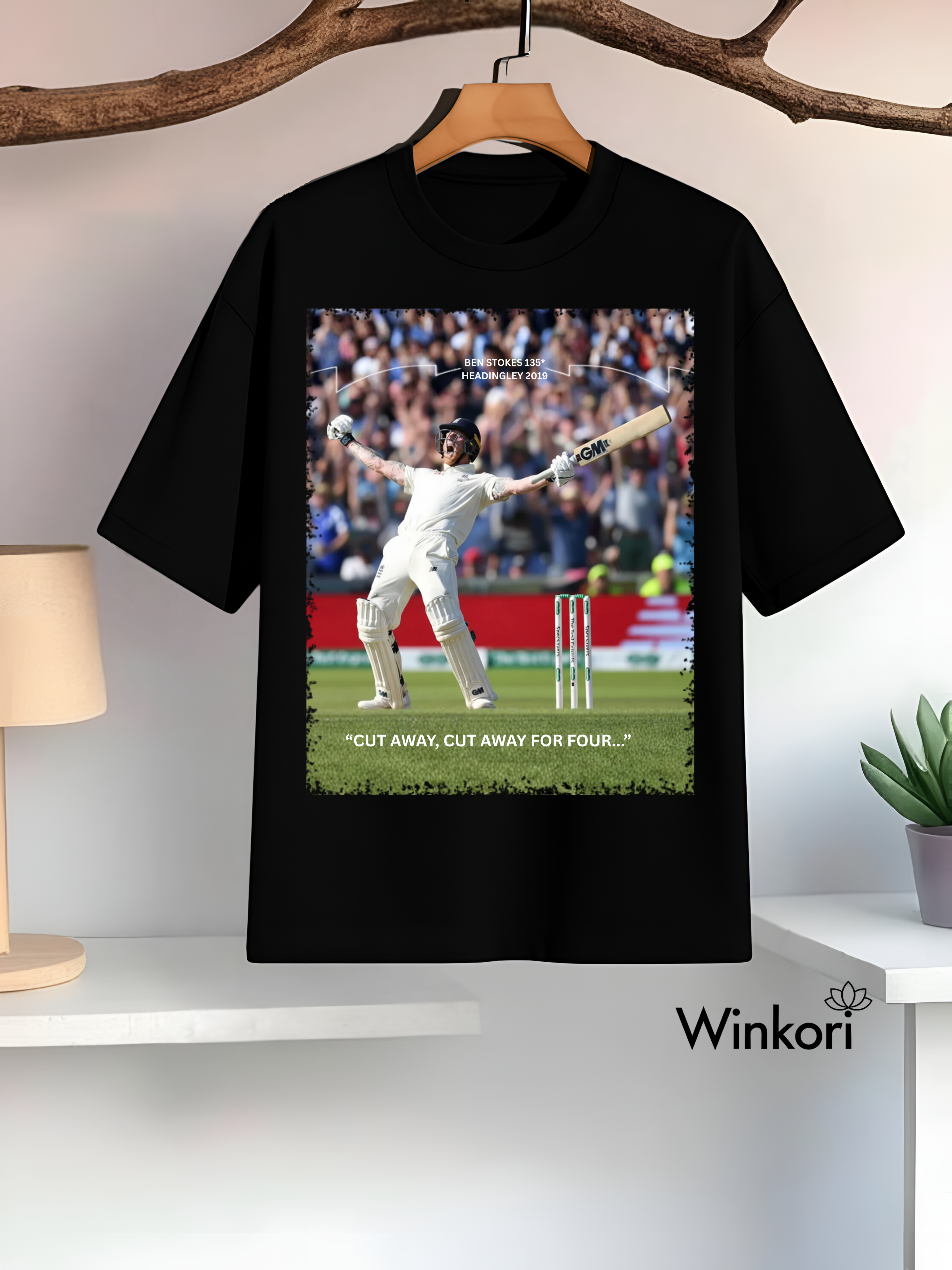 Ben Stokes Cricket Black oversized T-shirt