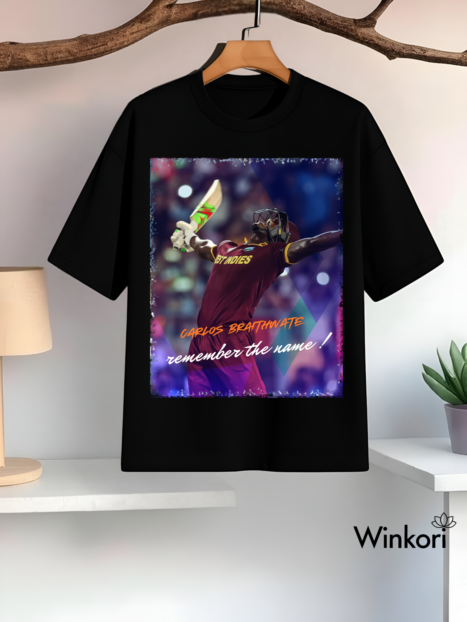 Carlos Brathwait Cricket Black oversized T-shirt