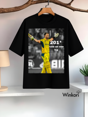 Glenn Maxwell Cricket Black oversized T-shirt