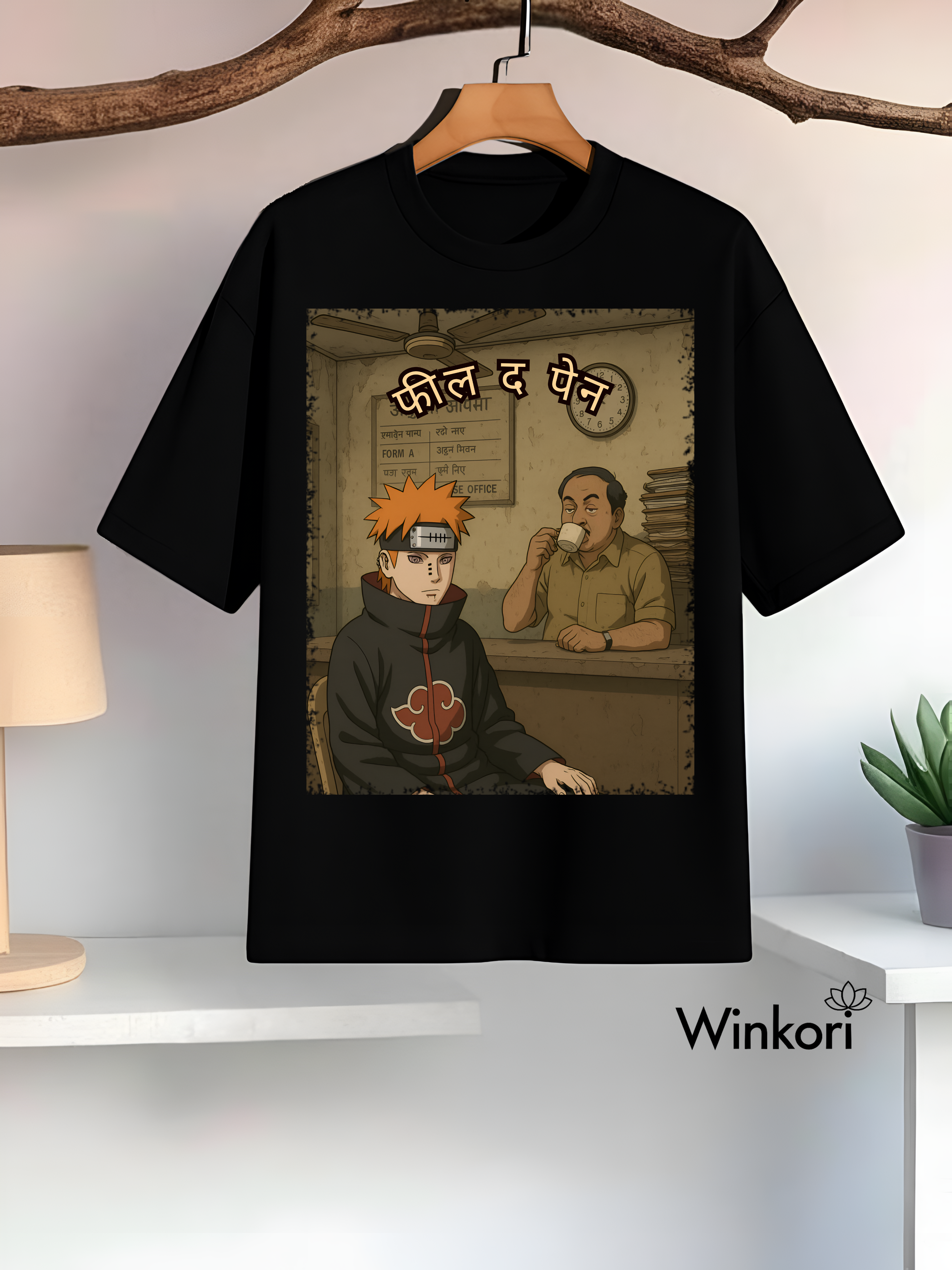 Nagato Pain Naruto Anime T-Shirt Black
