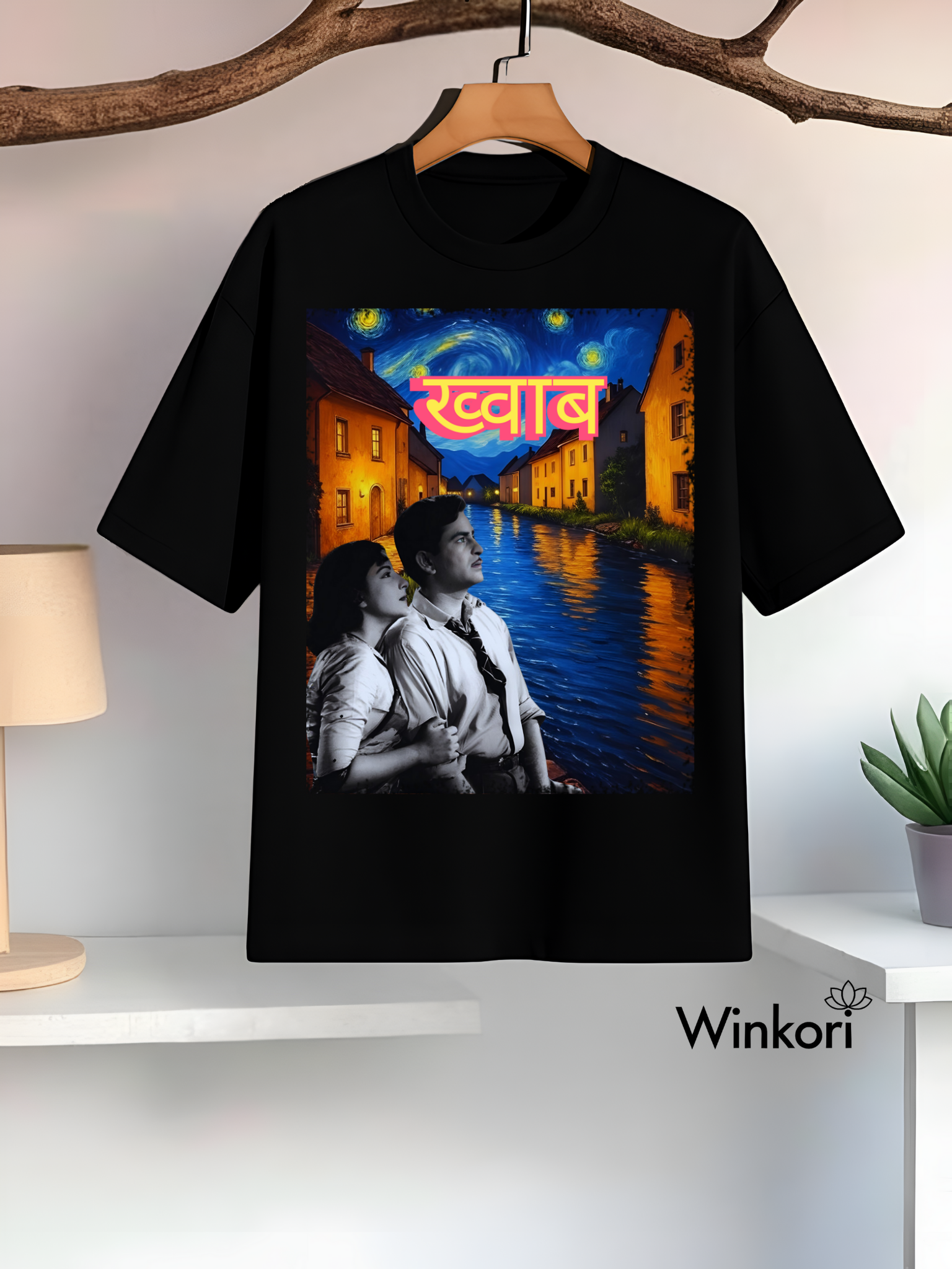 Raj Kapoor Bollywood Black oversized Vintage T-shirt