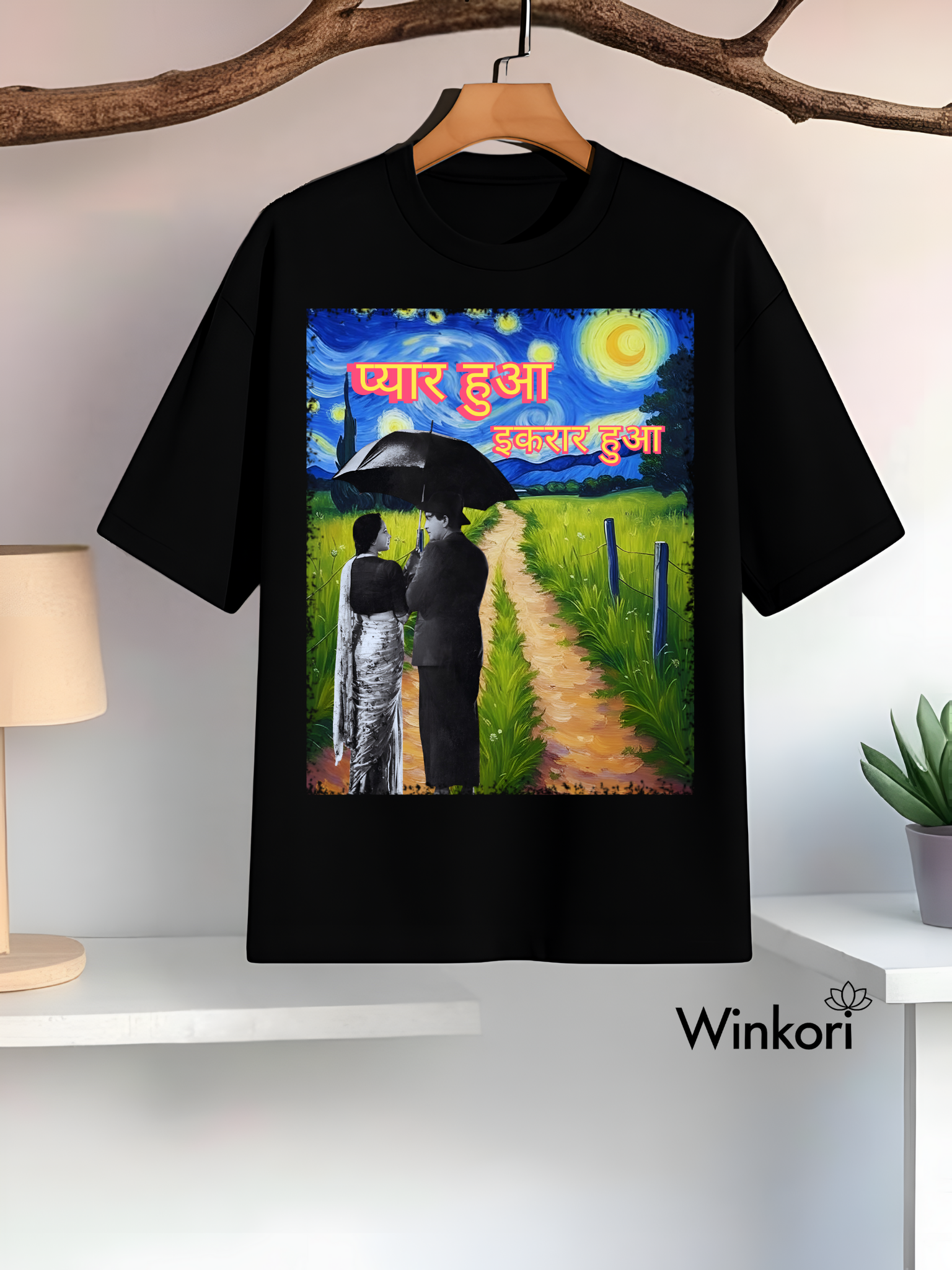 Raj Kapoor Bollywood Black oversized 90s T-shirt