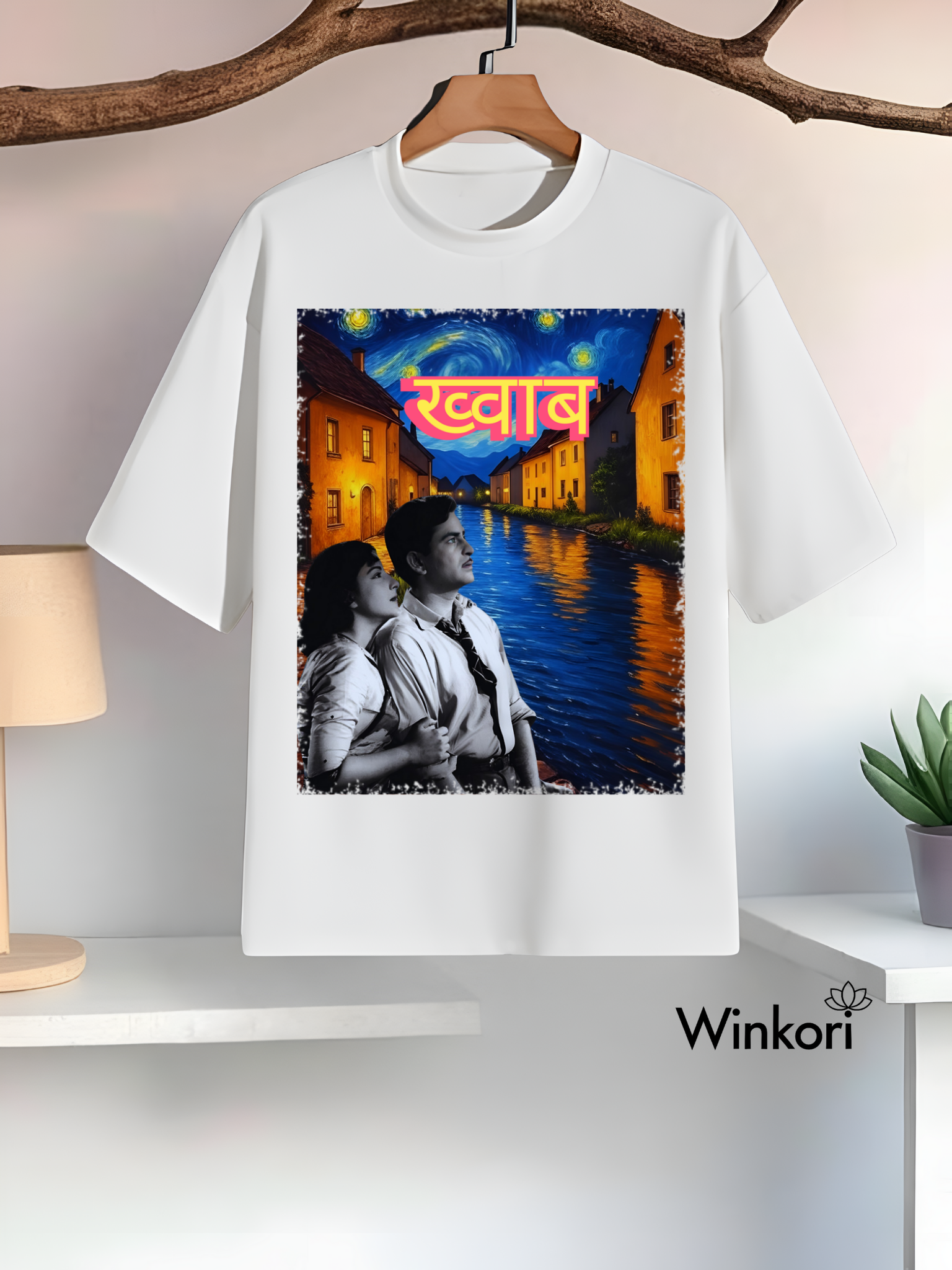 Raj Kapoor Bollywood White oversized Vintage T-shirt