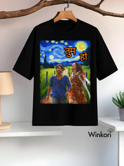 Ranbir Kapoor Bollywood Black oversized Rockstar graphic T-shirt