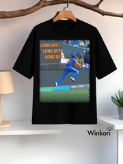 Suryakumar Yadav Cricket Black oversized T-shirt