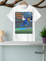 Suryakumar Yadav Cricket White oversized T-shirt